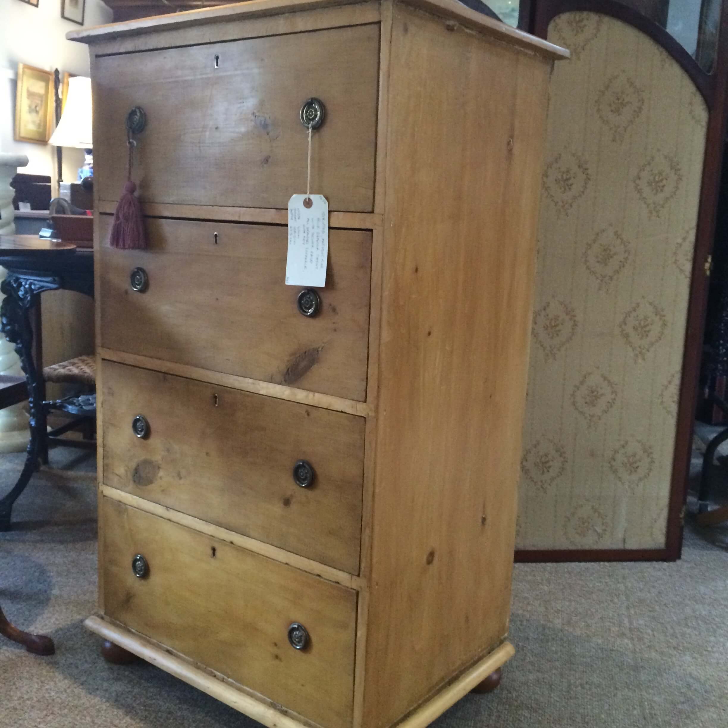 Antique Stripped Pine Chest